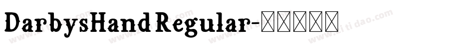 DarbysHand Regular字体转换